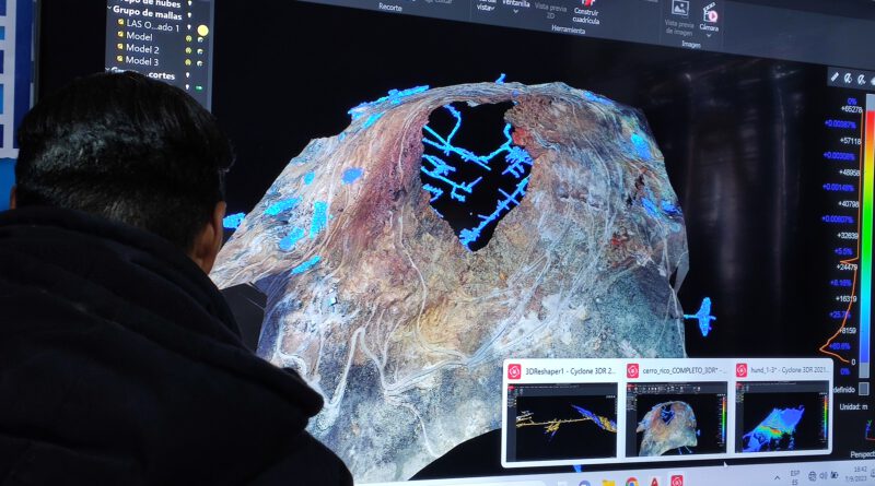 UATF diseña zona de seguridad con cimbras de acero para sostener la cúspide del Cerro Rico de Potosí